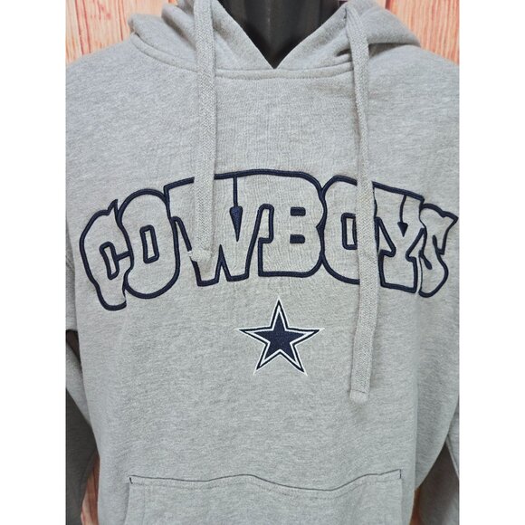 Dallas Cowboys Authentic Hoodie Small Gray Cotton/Polyester Blend - Picture 3 of 6